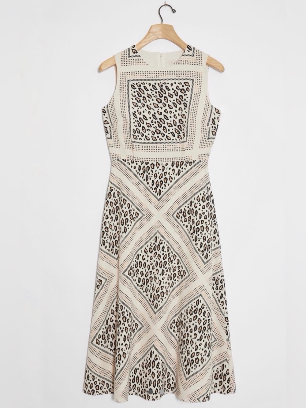 Anthropologie Mignon Doo Manon Leopard A-Line Midi Dress Small NWT Animal Print - Picture 2 of 7